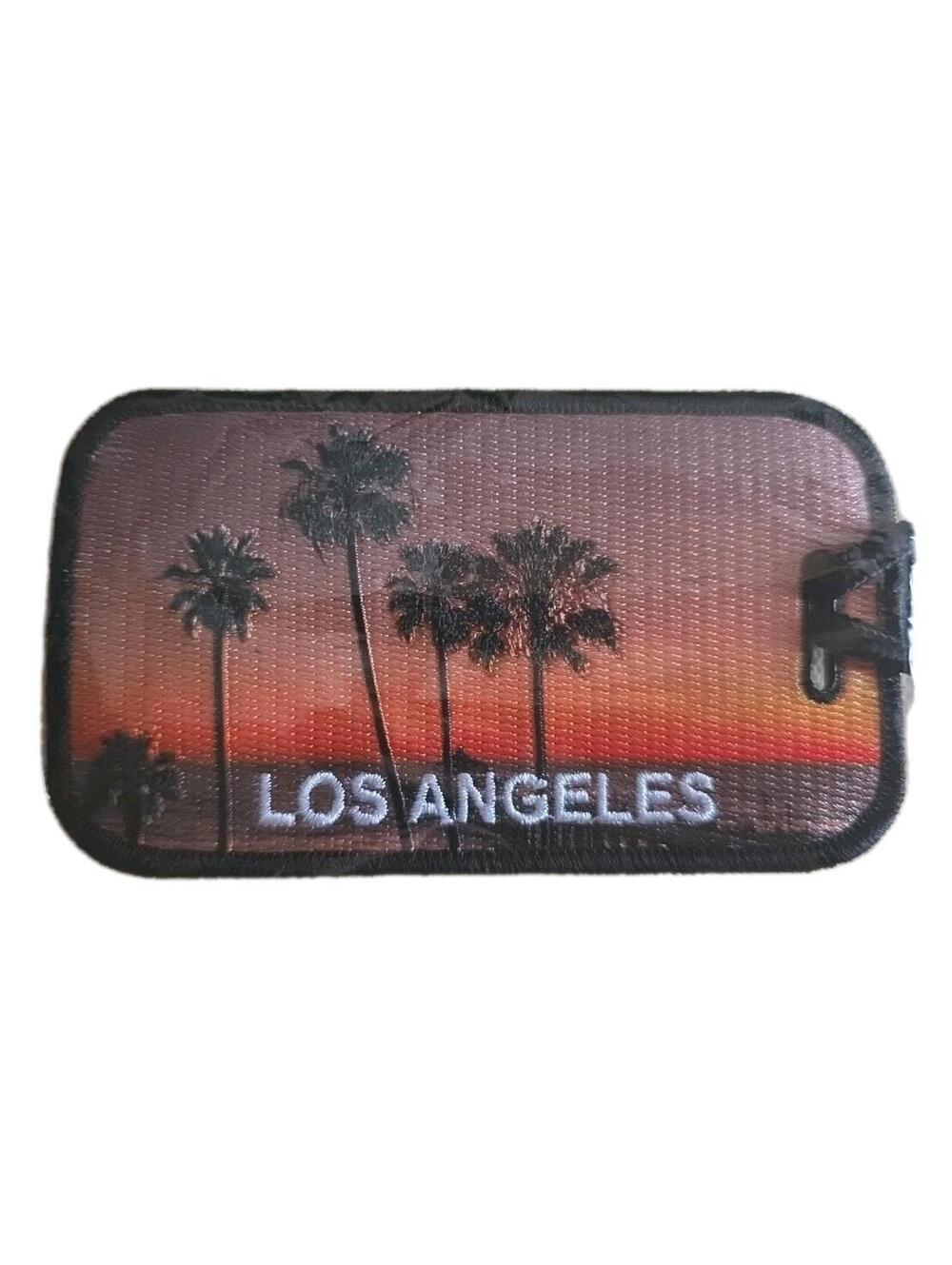 Luggage Tag Palm Trees Identification Label Suitcase Backpack ID Los Angeles New